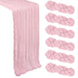 6 Pack Pink Table Runner Cheesecloth 10Ft Gauze Cheese Cloth Table Runner by Heneger