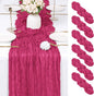 6 Pack Hot Pink Cheesecloth Table Runner 17x108 Inch Semi Sheer Boho Gauze by Unknown