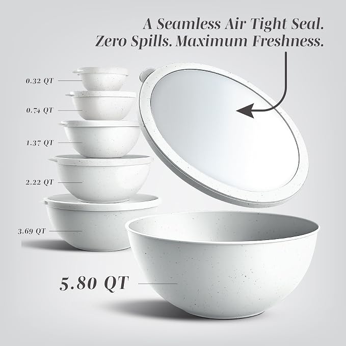 COOK WITH COLOR Mixing Bowls with TPR Lids - Image 2