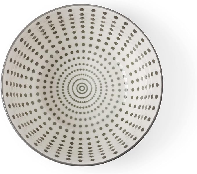 Signature Housewares Pad Print Set of 4 Assorted Bowls 6", PP Gray - Image 10