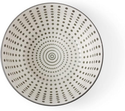 Signature Housewares Pad Print Set of 4 Assorted Bowls 6", PP Gray - Image 10