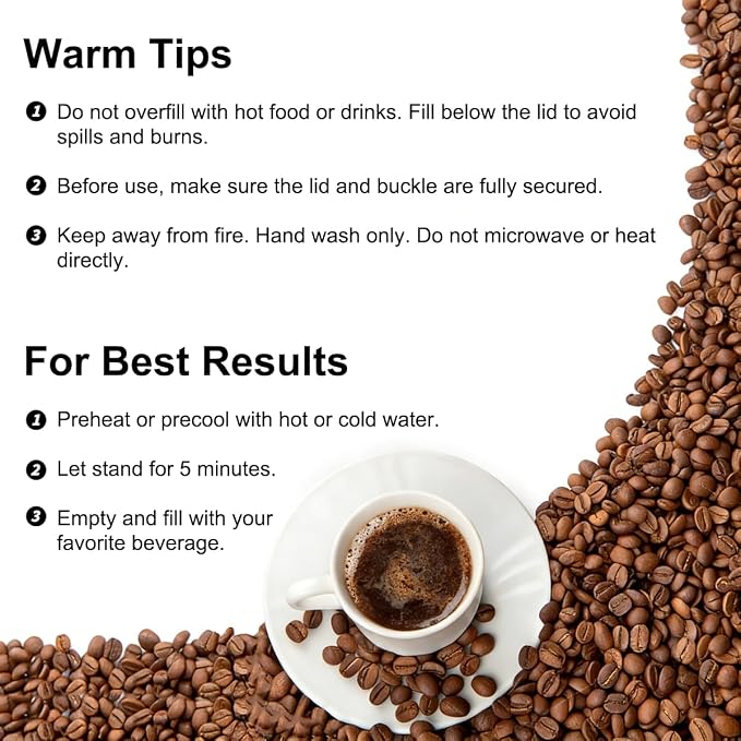 17oz Insulated Travel Coffee Mug, Stainless Steel Cup - Image 7