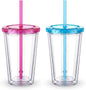Zukro Clear Double Wall Plastic Tumbler by ZukroDrinkware