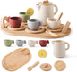 Youuys Wooden Tea Party Set for Toddler 3-5, Kids Tea Sets for Little Girls 4-6 by YOUUYS