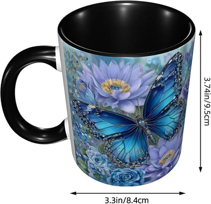 Yrebyou Butterfly Coffee Mug 11oz Ceramic Cup - Image 2