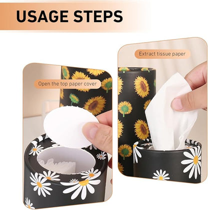 4 PCS Car Tissue Holder, Car Cup Holder Convenient Travel Tissue Tube, - Image 4