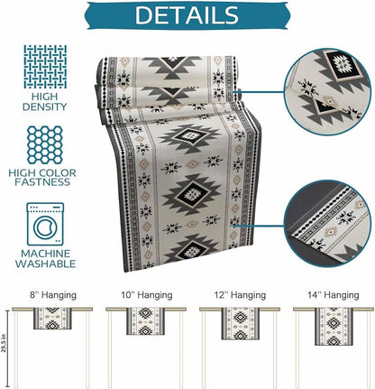 Boho Table Runners 36 Inches Long, Abstract Southwestern Kitchen Dining Tables - Image 8