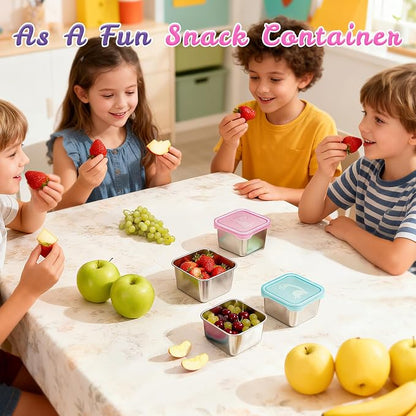 6-Pack Small Stainless Steel Snack Containers - Image 8