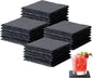 Slate Coasters Set of24,4-Inch Black Square Stone Drink Coasters with Scratch-Resistant Backing,Durable Tabletop Protection for Home Office Kitchen,Ideal Housewarming Wedding Gifts