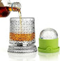 360° Rotating Whiskey Glasses Set of 2, Vintage Crystal Tumblers by Pewfugu