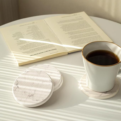 Stone Coasters for Drinks, Quick Absorbent Diatomaceous Earth Coaster - Image 9