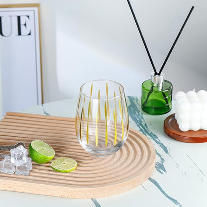 Joeyan Hand Blown Stemless Wine Glasses - Image 7