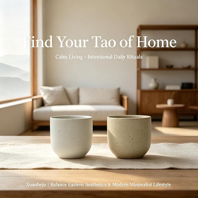 Calming Minimalist 7.8oz Matte Speckled Ceramic Cup - Image 2
