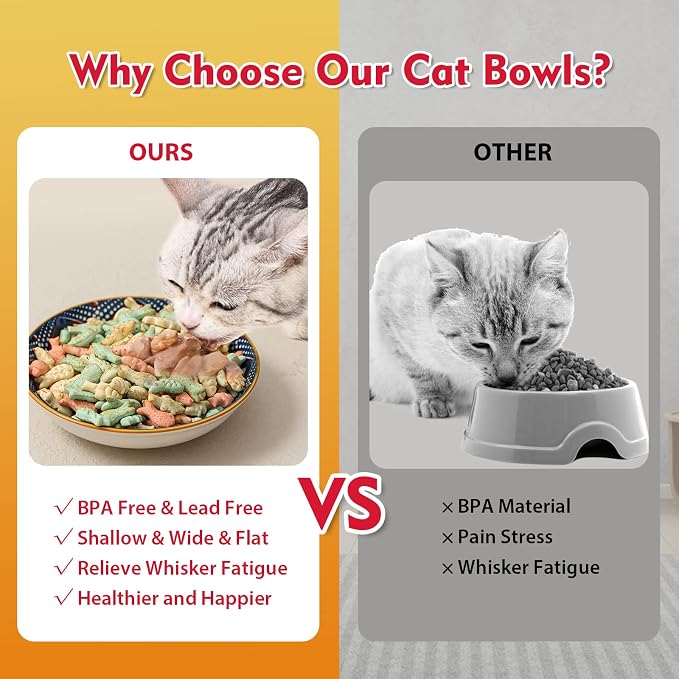 Ceramic Cat Bowls Set of 6 - Image 4