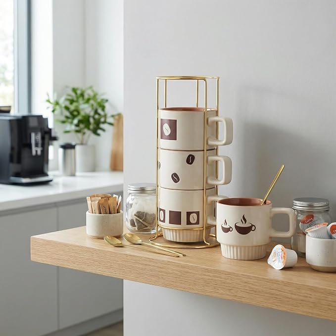 Stackable Coffee Mug Sets of 4 - Image 6