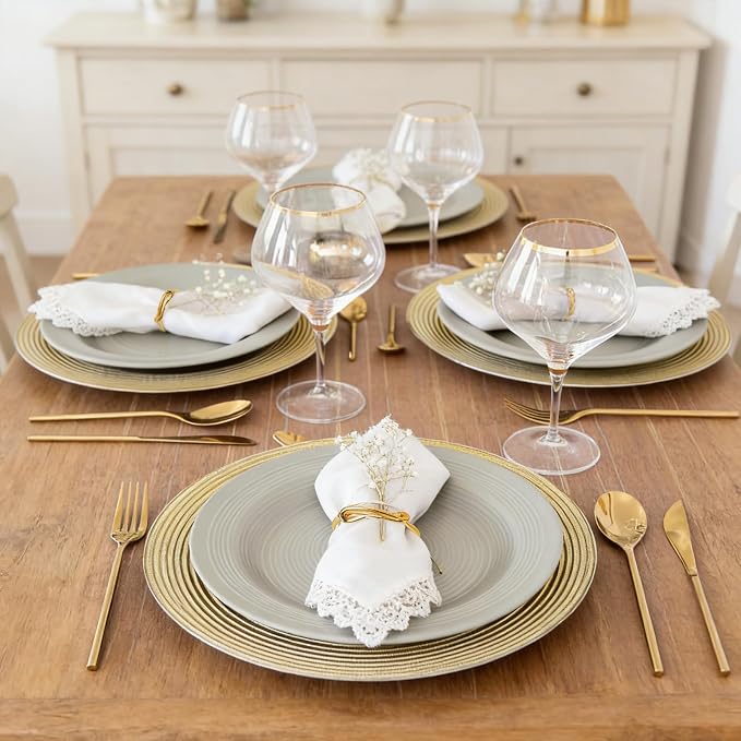 12Pcs Gold Infinity Knot Napkin Rings, Metal Decorative Napkin Holders - Image 2
