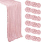 6 Pack Dusty Pink Table Runner Cheesecloth 10Ft Gauze Cheese Cloth Table Runner by Heneger