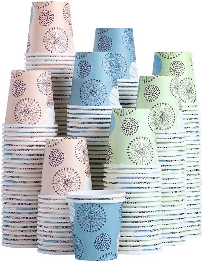 Clawsoff 300 Pack 3 oz Paper Cups Small Disposable Mouthwash Bathroom Cups | by BuyNow