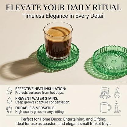 Coasters Set of 6 for Drinks, 3.8 Inch Large Coasters for Coffee Table - Image 3