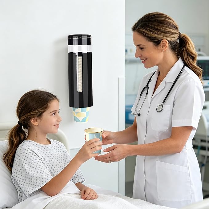 Cup Dispenser, Wall Mount Water Cooler Cup Dispenser | fits 4-7 oz Disposable - Image 8