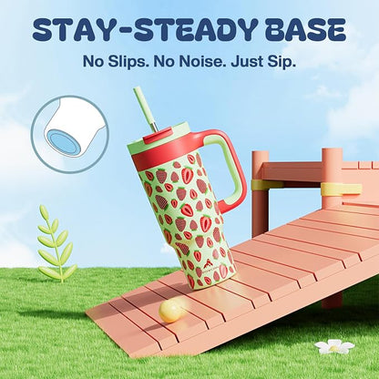 24 oz Metal Tumbler Cup for Girls: Easy Grip Handle, Leak-Proof when Sealed - Image 6