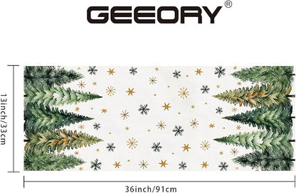 Christmas Table Runner 13x36 Inch, Xmas Tees Snowflakes Holiday Decorative - Image 7