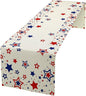 4th of July Table Runner, American Stars Patriotic Independence Day Table Runner by JanJCurt