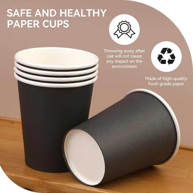 25 Pack 8 oz Disposable Paper Cups, Beverage Cups - Image 5