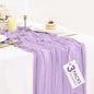 3 Pack Purple Cheesecloth Table Runner 35x120 Inches, Summer Boho Rustic Lilac by BlueTopCoLtd