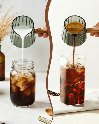 2 PCS Espresso Measuring Cup 6 Oz, Espresso Glass Cups - Image 5