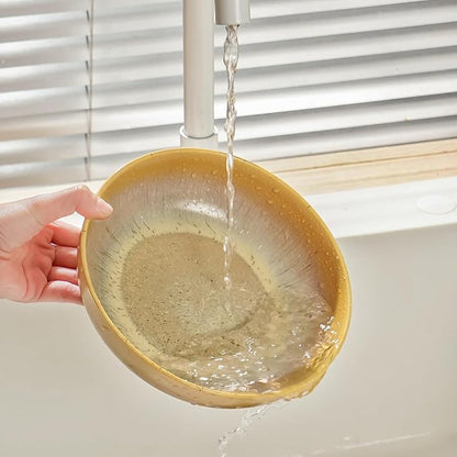30oz Ceramic bowls set of 4-8" serving bowls for Kitchen,Pasta,Salad-Dishwasher & Microwave Safe Perfect for Housewarming, Thanksgiving, Christmas-Reactive Glaze Cappuccino