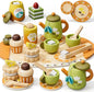 Wooden Tea Party Set for Toddlers 3-5 by RRIBOUDWAN
