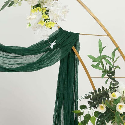 Efavormart 20ft Hunter Emerald Green Gauze Cheesecloth Wedding Arch Drapery - Image 6