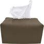 Carrotez Tissue Box Cover, [Refined] Modern PU Leather Rectangular Tissue Box Holder - Decorative Holder/Organizer for Bathroom Vanity Countertop, Night Stands, Office Desk 9.5"X5"X5" - Cocoa Brown