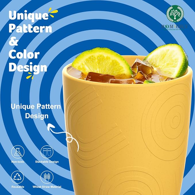 Homienly Drinking Glasses Cups Set of 8 - Image 5