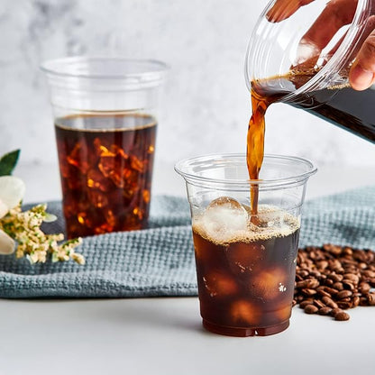 Lilymicky 100 Sets 12 oz Clear Plastic Cups - Image 3