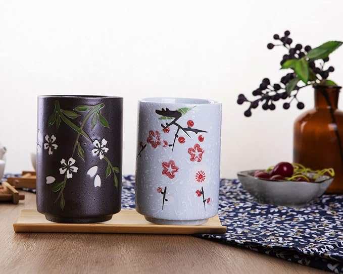 WHJY 10oz Transitional Chinese/Japanese style Handle-less Ceramic Tea cups - Image 5