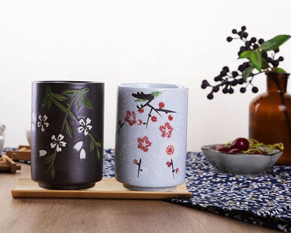 WHJY 10oz Transitional Chinese/Japanese style Handle-less Ceramic Tea cups - Image 5