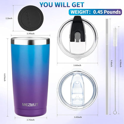 20oz Insulated Tumbler Cup Travel Coffee Mug - Image 3