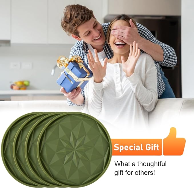 OIAHOMY 8 Pcs Coasters with Holder - Image 5