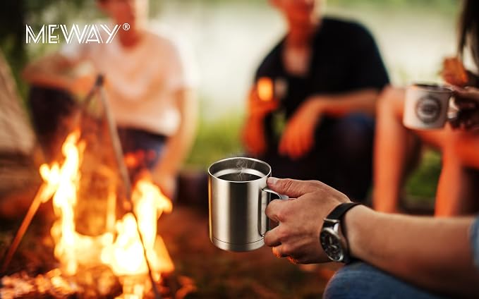 MEWAY 12oz Coffee Mug With Handle 8 Pack Bulk, Stainless Steel Insulated Travel - Image 7