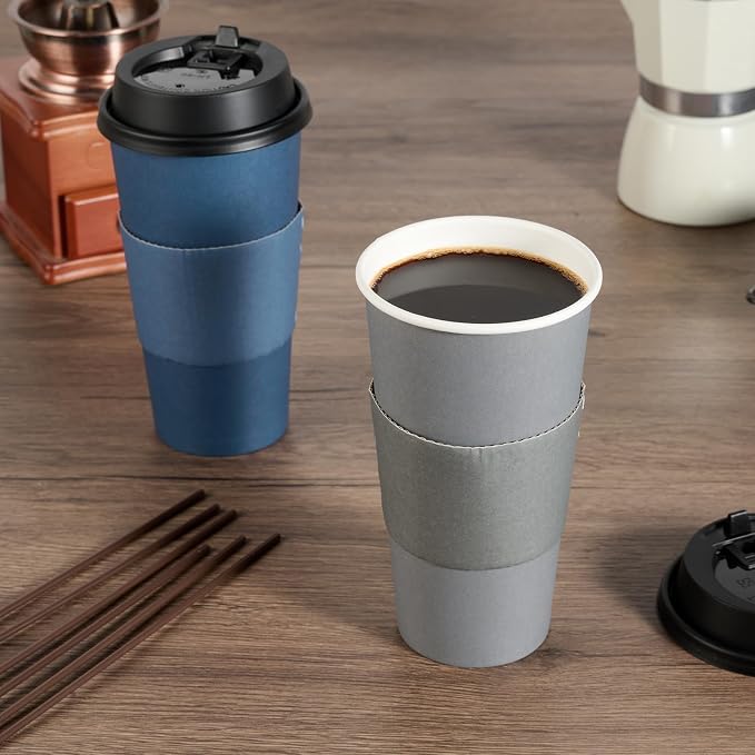LITOPAK 100 Pack 20 oz Disposable Coffee Cups - Image 4