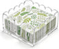 Clear Scalloped Acrylic Napkin Holder by Unknown