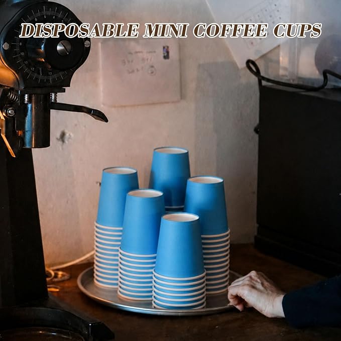 100 Pcs Mini Coffee Cups Brown Culture Cup 2oz Disposable Bathroom Cups Paper - Image 4