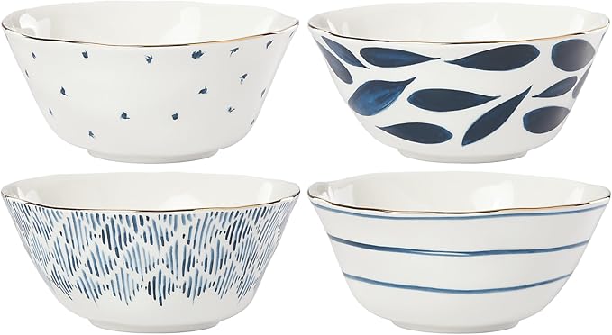 Lenox Blue Bay 4-Piece All Purpose Bowl Set, 3.60 LB by Lenox