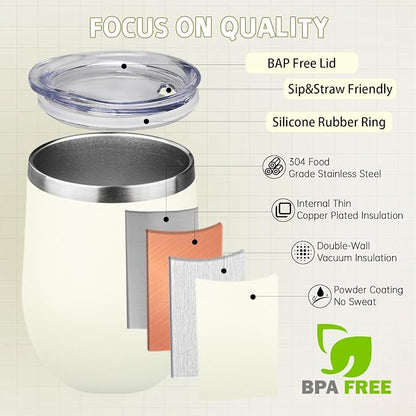 12oz/6 Pack Stainless Steel Wine Tumbler - Image 3