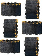 CLEENTABLE Epoxy Resin Napkin Holders for Cloth Napkins - 6 Pcs Elegant Napkin Holders for Dining Table Decor, Parties, Weddings & Holidays - Modern Tabletop Accessory (Black Gold)
