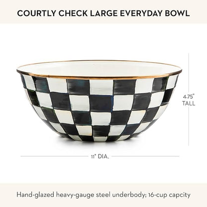MACKENZIE-CHILDS Everyday Bowl, made from enameled steel, decorative serving - Image 4