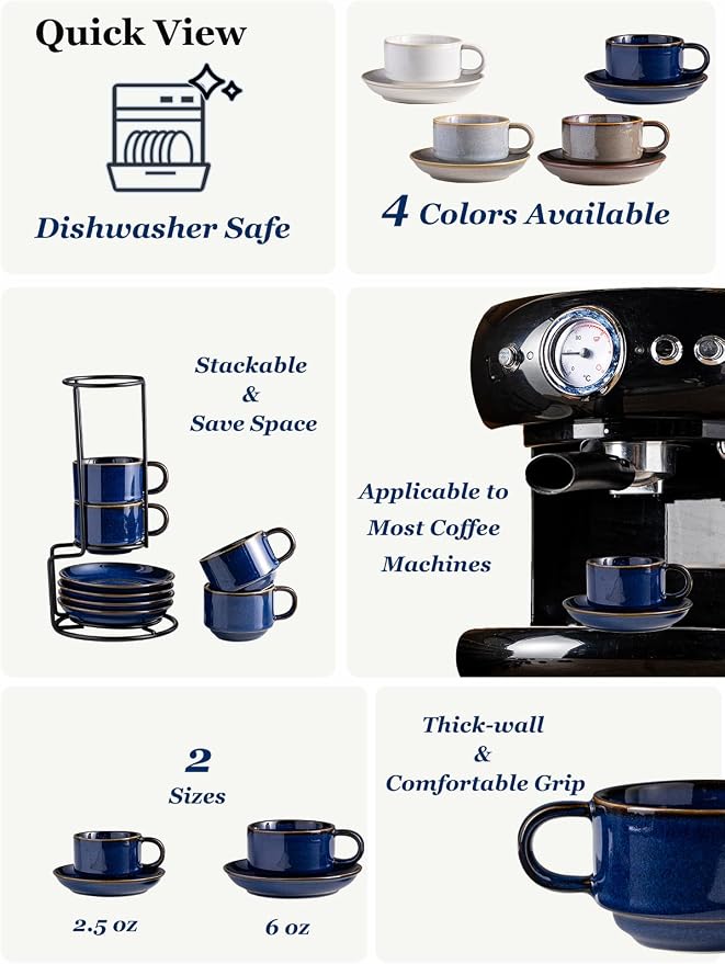 Gomakren 2.5oz Espresso Cups Set of 4 - Image 2