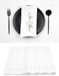 D'Moksha Homes White Linen Placemats Set of 4 - Classic Hemstitch Placemats 14 x 19 Inch - 100% Pure Linen Table Mats for Valentines, Spring, Easter - Handcrafted and Machine Washable